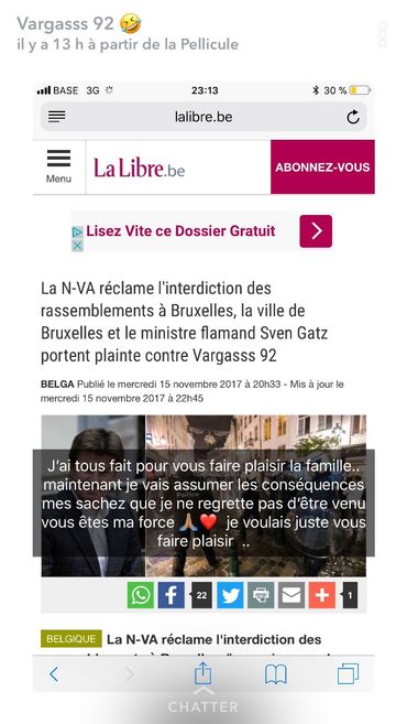Incidents à la Monnaie: les réactions du snapchatteur Vargasss92 Incidents à la Monnaie: les réactions du snapchatteur Vargasss92