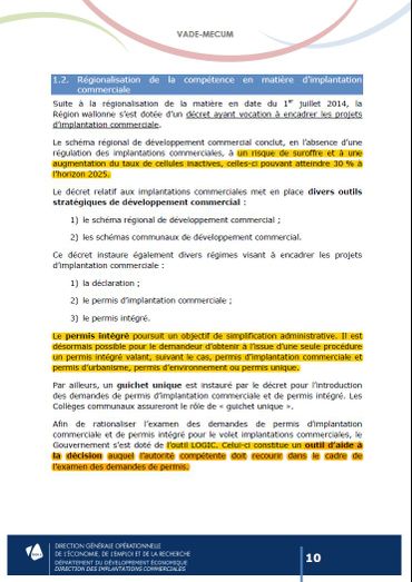 Extrait du vade-mecum de la Direction générale opérationnelle de l'économie, de l'emploi et de la recherche. Extrait du vade-mecum de la Direction générale opérationnelle de l'économie, de l'emploi et de la recherche.