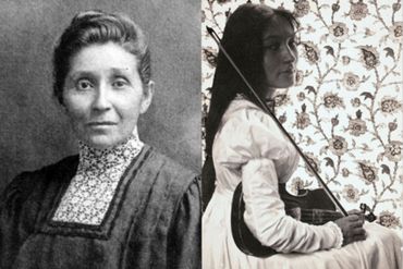 Le docteur Susan La Flesche Picotte et Zitkala-Sa, avec son violon Le docteur Susan La Flesche Picotte et Zitkala-Sa, avec son violon