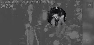 Extrait de la vidéo, avec celui qui pourrait être Marcel Proust mis en évidence Extrait de la vidéo, avec celui qui pourrait être Marcel Proust mis en évidence