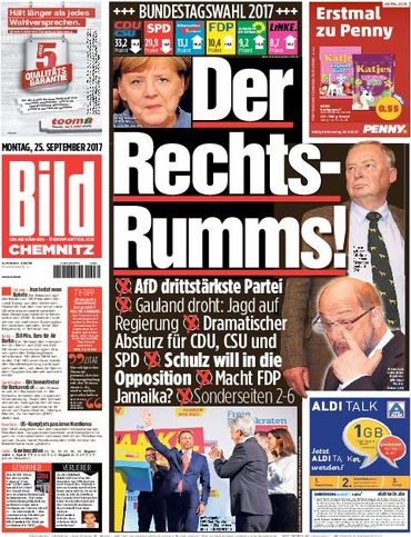 Elections législatives en Allemagne - Une victoire "amère" voire "cauchemardesque", selon la presse Elections législatives en Allemagne - Une victoire "amère" voire "cauchemardesque", selon la presse