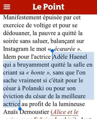 Un extrait du Point signé Jean-Luc Wachthausen Un extrait du Point signé Jean-Luc Wachthausen