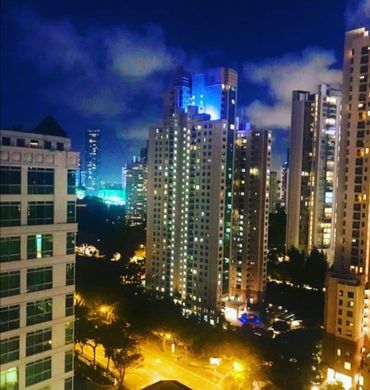 Vue par la fenêtre de Gauri qui vit à Singapour Vue par la fenêtre de Gauri qui vit à Singapour