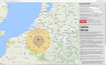 1 500 000 morts, près de 4 millions de blessés graves, l'arme atomique ferait des ravages si elle était utilisée contre notre pays. 1 500 000 morts, près de 4 millions de blessés graves, l'arme atomique ferait des ravages si elle était utilisée contre notre pays.