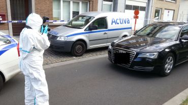 La police scientifique au travail sur l'Audi suspecte La police scientifique au travail sur l'Audi suspecte