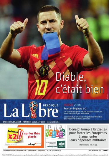 "Diable, c'était bien", "le chagrin des Belges": la presse remercie les Diables Rouges "Diable, c'était bien", "le chagrin des Belges": la presse remercie les Diables Rouges
