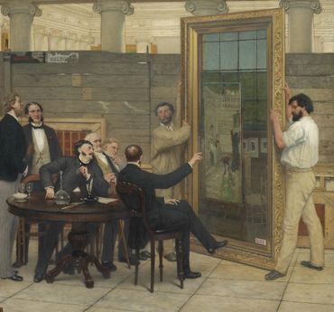 Louis Delbeke, Le Jury et le juge à Paris/ Les Perplexité d'un jury, ou le Jugement de Paris, ca 1877, huile sur toile, 54 x 65 cm. Bruxelles, musée d'Ixelles, inv. CC1520 Louis Delbeke, Le Jury et le juge à Paris/ Les Perplexité d'un jury, ou le Jugement de Paris, ca 1877, huile sur toile, 54 x 65 cm. Bruxelles, musée d'Ixelles, inv. CC1520