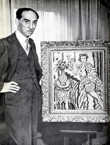 Paul Rosenberg, devant un tableau de Matisse, dans les années 30 Paul Rosenberg, devant un tableau de Matisse, dans les années 30