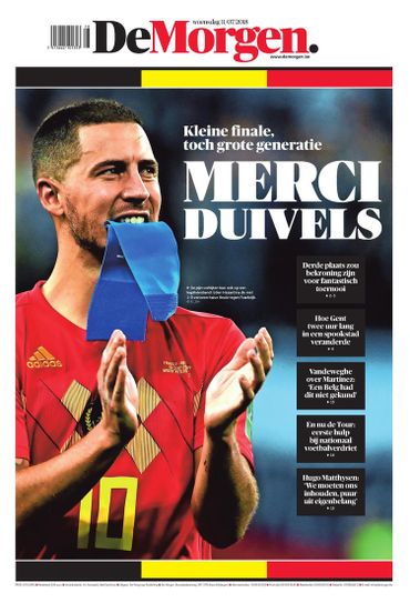 La presse flamande partagée entre tristesse et fierté après une défaite diabolique La presse flamande partagée entre tristesse et fierté après une défaite diabolique