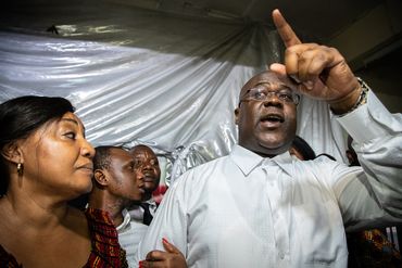 Félix Tshisekedi, juste après l'annonce des résultats par la Céni cette nuit Félix Tshisekedi, juste après l'annonce des résultats par la Céni cette nuit