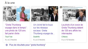 "Greta Thunberg, voyageuse temporelle"?: d'où vient cette photo largement partagée sur les réseaux sociaux? "Greta Thunberg, voyageuse temporelle"?: d'où vient cette photo largement partagée sur les réseaux sociaux?