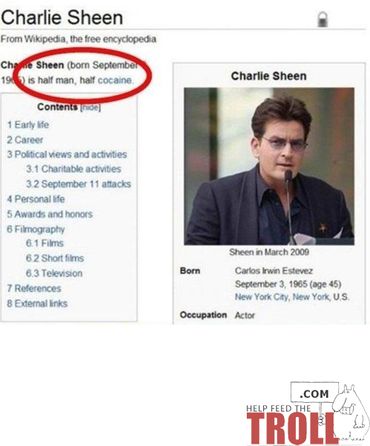 Certains sites répertorient les trolls de Wikipedia. Certains sites répertorient les trolls de Wikipedia.