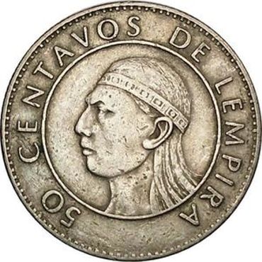50 centimes de Lempira - monnaie hondurienne 50 centimes de Lempira - monnaie hondurienne