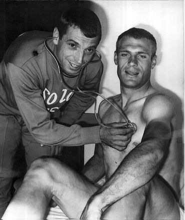 Rik Van Looy et Rudy Altig avant le départ du Tour 1966 Rik Van Looy et Rudy Altig avant le départ du Tour 1966