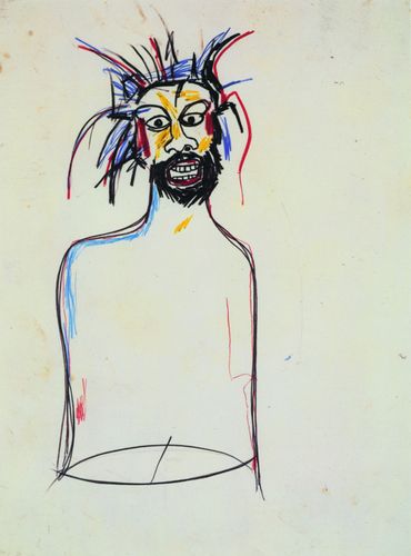 Jean-Michel Basquiat - Untitled (Portrait) – 1984 Crayons gras sur papier 76 x 56 cm Jean-Michel Basquiat - Untitled (Portrait) – 1984 Crayons gras sur papier 76 x 56 cm