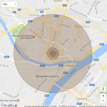 Plus grand chose ne subsisterait de la capitale wallonne en cas de déflagration de la GBU-43B. Plus grand chose ne subsisterait de la capitale wallonne en cas de déflagration de la GBU-43B.