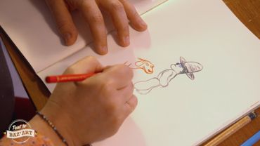 Kitty Crowther au travail Kitty Crowther au travail