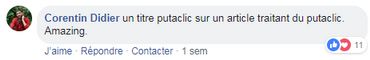Un commentaire publié sous notre article Un commentaire publié sous notre article