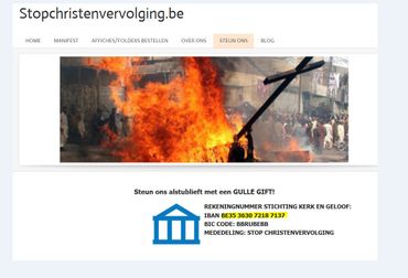 Le même numéro de compte que celui indiqué pour soutenir l'école Sint-Ignatus mais cette fois à destination d'une association défense des chrétiens Le même numéro de compte que celui indiqué pour soutenir l'école Sint-Ignatus mais cette fois à destination d'une association défense des chrétiens