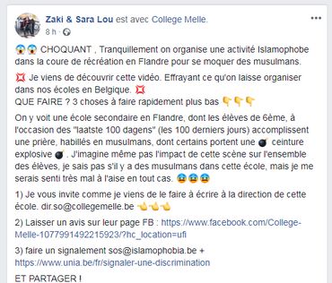 Flandre: des étudiants s'habillent en musulmans pour les cent jours rhéto et créent la polémique (vidéo) Flandre: des étudiants s'habillent en musulmans pour les cent jours rhéto et créent la polémique (vidéo)