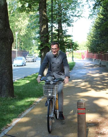Pascal Smet, Ministre de la Mobilité, inaugure le RER vélo Pascal Smet, Ministre de la Mobilité, inaugure le RER vélo