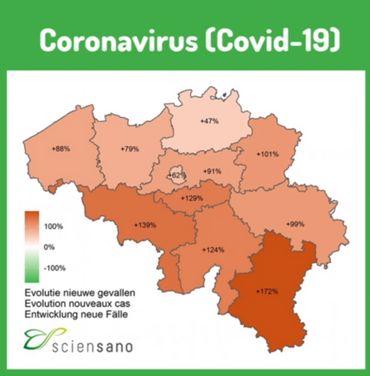 Les nouveaux cas de coronavirus par provinces Les nouveaux cas de coronavirus par provinces