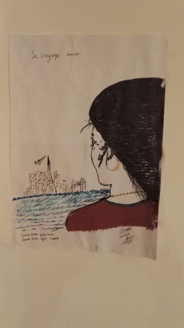 Dessin d'une personne accueillie Dessin d'une personne accueillie