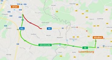 Arlon : Fermeture de la N4 pendant 2 semaines Arlon : Fermeture de la N4 pendant 2 semaines