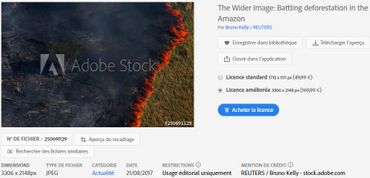 Ce cliché a été pris le 4 août 2017 par un photographe de l'agence Reuters, Bruno Kelly, pendant un incendie contrôlé Ce cliché a été pris le 4 août 2017 par un photographe de l'agence Reuters, Bruno Kelly, pendant un incendie contrôlé