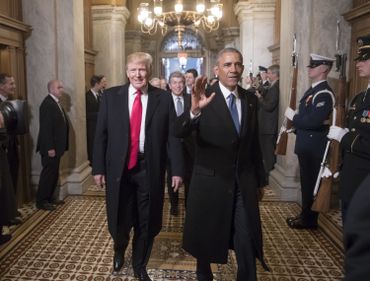 Trump accède à la fonction suprême, après deux mandats de Barack Obama Trump accède à la fonction suprême, après deux mandats de Barack Obama