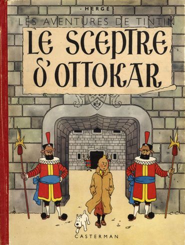 La même couverture modifiée par Hergé La même couverture modifiée par Hergé
