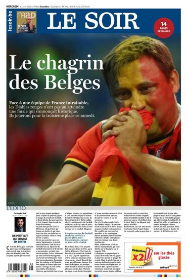 "Diable, c'était bien", "le chagrin des Belges": la presse remercie les Diables Rouges "Diable, c'était bien", "le chagrin des Belges": la presse remercie les Diables Rouges