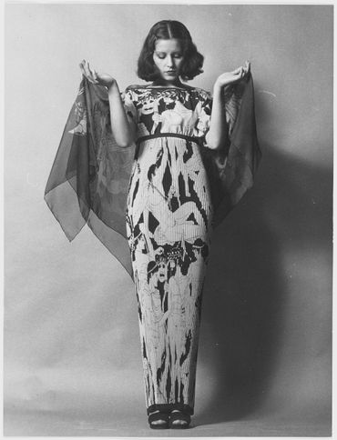 Robe longue imprimée grecque Robe longue imprimée grecque