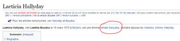 Laeticia Hallyday, "femme vénale": bataille de modifications sur la page Wikipédia de l'épouse de Johnny Laeticia Hallyday, "femme vénale": bataille de modifications sur la page Wikipédia de l'épouse de Johnny