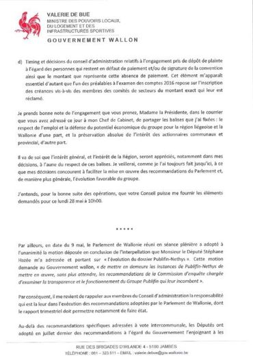 Valérie De Bue remonte les bretelles au conseil d'administration de Publifin Valérie De Bue remonte les bretelles au conseil d'administration de Publifin