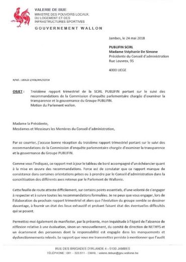 Valérie De Bue remonte les bretelles au conseil d'administration de Publifin Valérie De Bue remonte les bretelles au conseil d'administration de Publifin