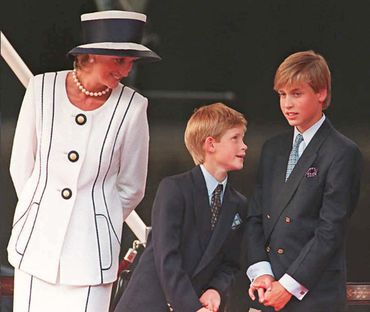 Diana, Harry et William en 1995 Diana, Harry et William en 1995