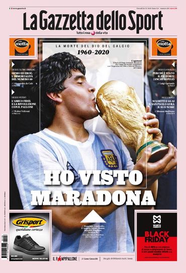 L'hommage des journaux à Diego Armando Maradona : revue de presse des plus belles unes L'hommage des journaux à Diego Armando Maradona : revue de presse des plus belles unes