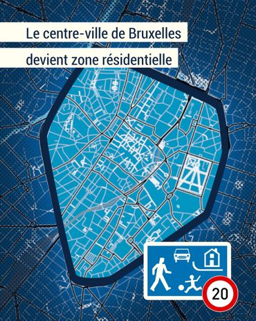 Le centre-ville de Bruxelles devient zone résidentielle, la vitesse limitée à 20 km/h à partir de lundi Le centre-ville de Bruxelles devient zone résidentielle, la vitesse limitée à 20 km/h à partir de lundi