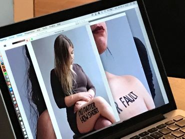 Une des photos de l'exposition co-organisée par Chloé à l'ULB en 2017 Une des photos de l'exposition co-organisée par Chloé à l'ULB en 2017
