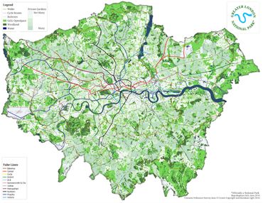 Carte du Greater London National Park City Carte du Greater London National Park City