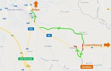 Arlon : Fermeture de la N4 pendant 2 semaines Arlon : Fermeture de la N4 pendant 2 semaines