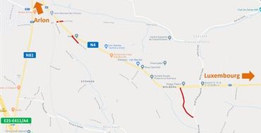 Arlon : Fermeture de la N4 pendant 2 semaines Arlon : Fermeture de la N4 pendant 2 semaines