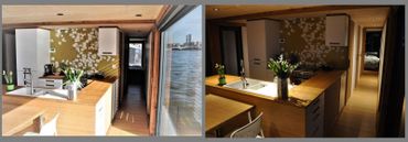 Un House-Boat décoré dans un esprit loft Un House-Boat décoré dans un esprit loft