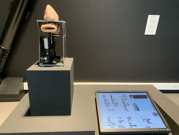 Exposition "Humans/Machines" : bouche parlante en silicone, robots dessinateur ou écolier, vases de formol... Des objets qui nous relient à notre quotidien Exposition "Humans/Machines" : bouche parlante en silicone, robots dessinateur ou écolier, vases de formol... Des objets qui nous relient à notre quotidien