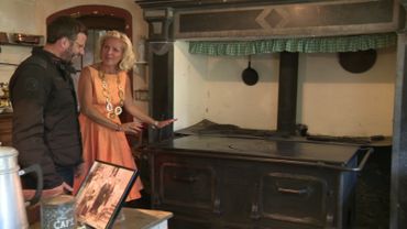 Florence de Moreau propose à Jean-philippe Watteyne de cuisiner dans les cuisines du château où le vieux fourneau a été remis en état de marche… Florence de Moreau propose à Jean-philippe Watteyne de cuisiner dans les cuisines du château où le vieux fourneau a été remis en état de marche…