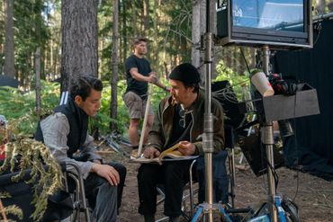 Rami Malek et Cary Fukunaga sur le tournage du film Rami Malek et Cary Fukunaga sur le tournage du film