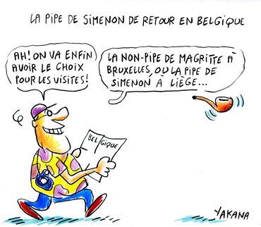 Le retour de la pipe de Simenon en Belgique Le retour de la pipe de Simenon en Belgique