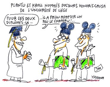 Plantu et Kroll nommés docteurs honoris causa de l'Université de Liège Plantu et Kroll nommés docteurs honoris causa de l'Université de Liège