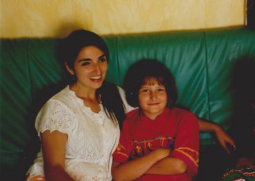 Franca avec Marina, lors d'un de ses premiers séjours en Belgique Franca avec Marina, lors d'un de ses premiers séjours en Belgique